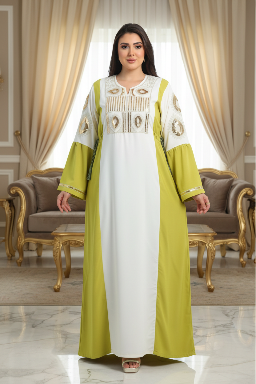 A1037 عبايه استقبال قطن  كود