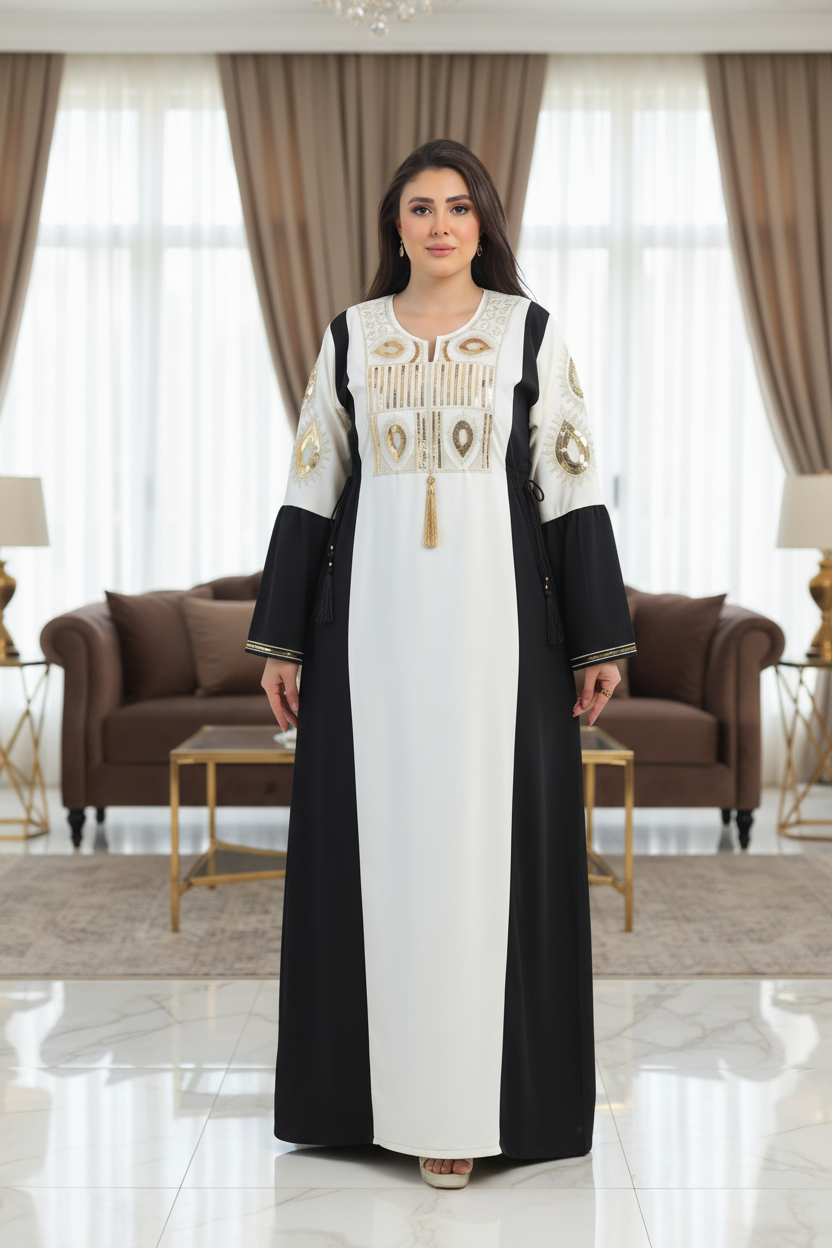 A1037 عبايه استقبال قطن  كود