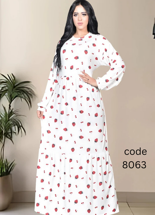 8063 عبايه استقبال قطن شكل كود