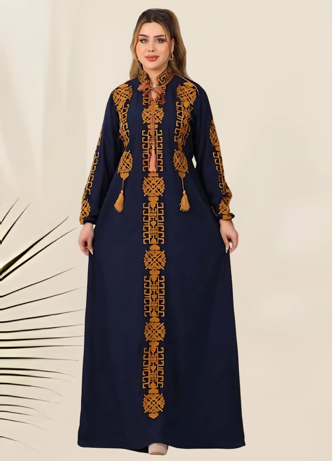 A1043 عبايه استقبال قطن شكل خليجي  كود