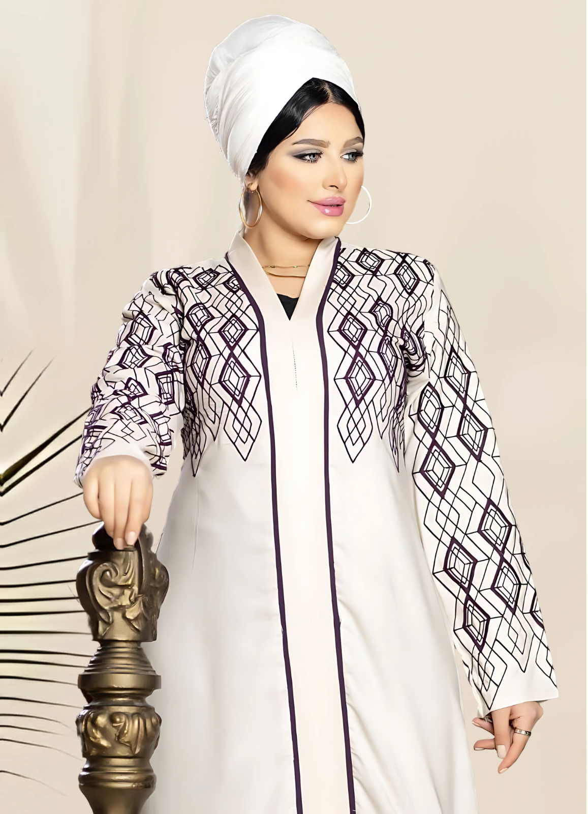 A1042 عبايه استقبال قطن  كود