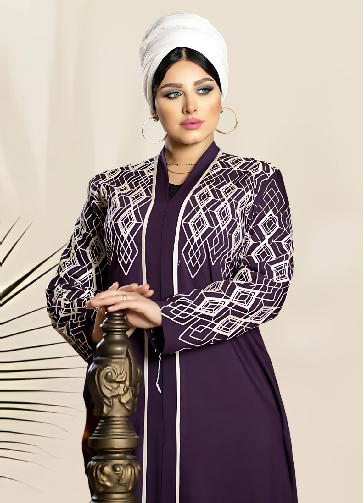 A1042 عبايه استقبال قطن  كود