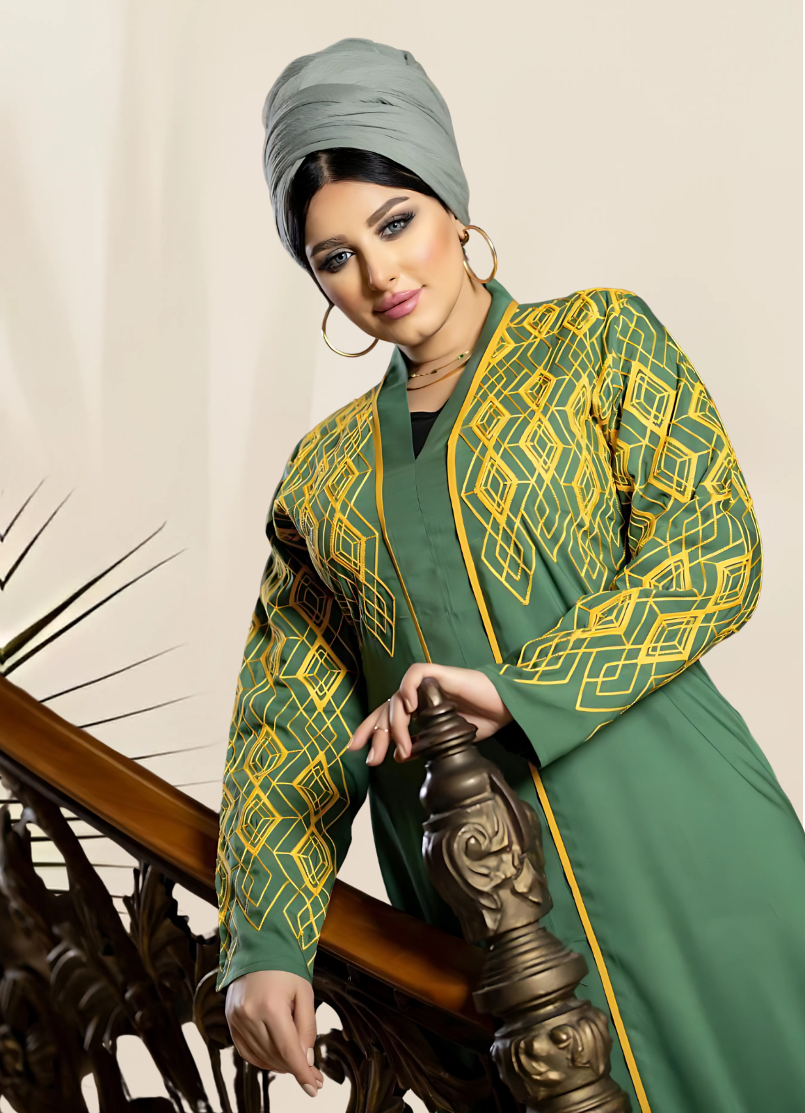 A1042 عبايه استقبال قطن  كود