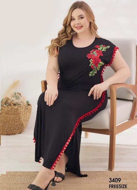 عبايه منزلي فري سايز تركي صيفي 3409 من لبسي