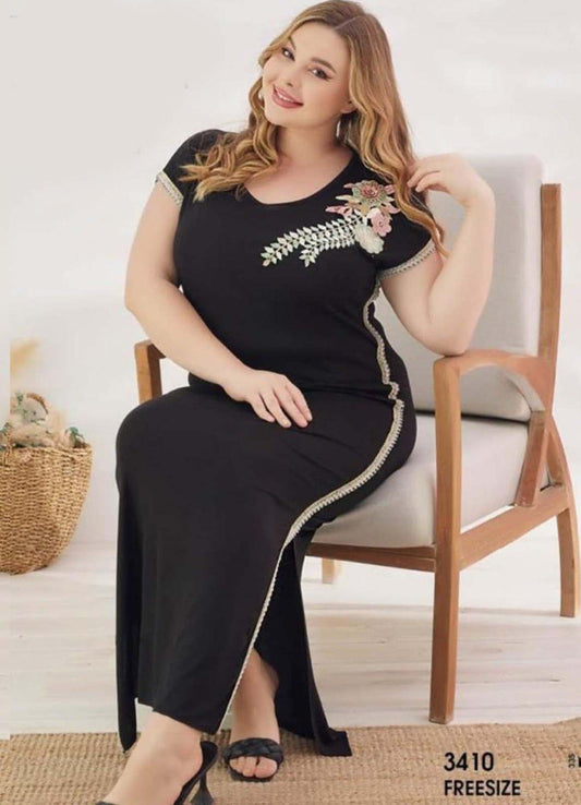 عبايه منزلي فري سايز تركي صيفي 3410 من لبسي