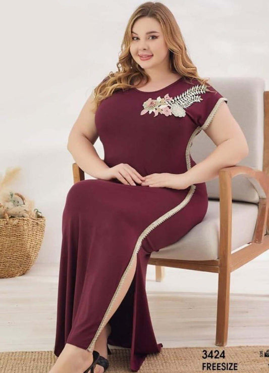 عبايه منزلي فري سايز تركي صيفي 3424 من لبسي