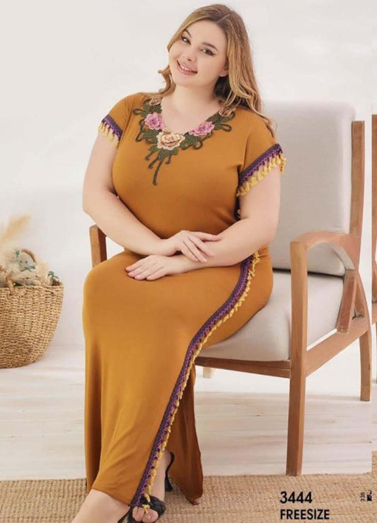 عبايه منزلي فري سايز تركي صيفي 3444 من لبسي