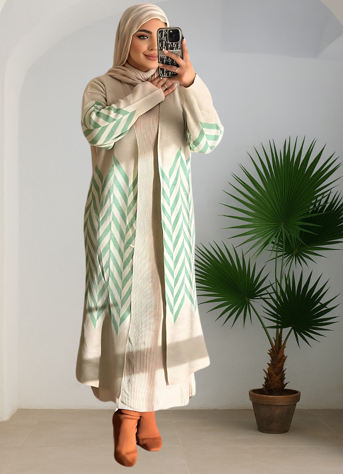 فستان بيزك وكاردجان محجبات كود 143