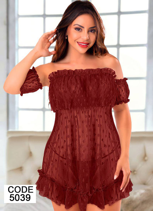 5039 لانجرى شيفون فري سايز كود