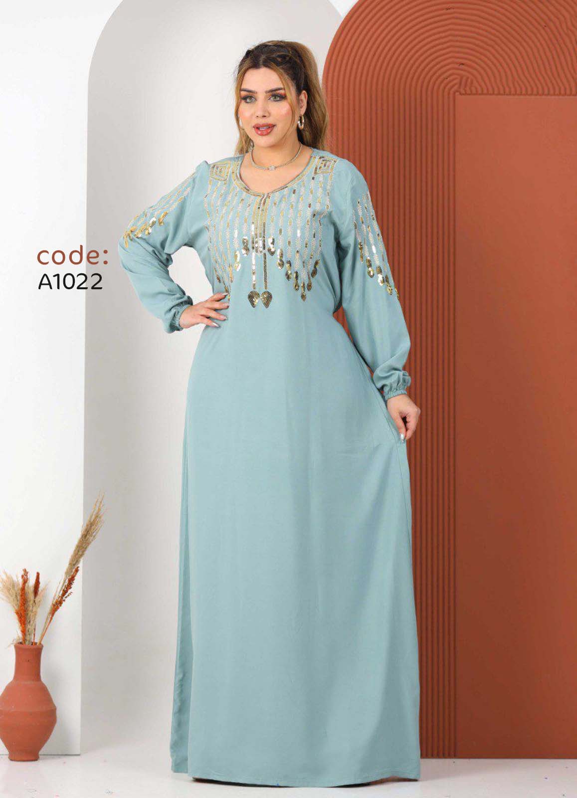 A1022 عبايه استقبال قطن  كود