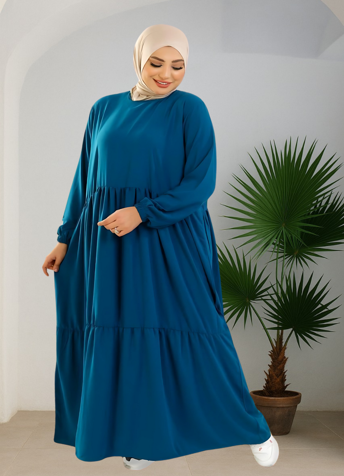 فستان محجبات كلوش كود 1501