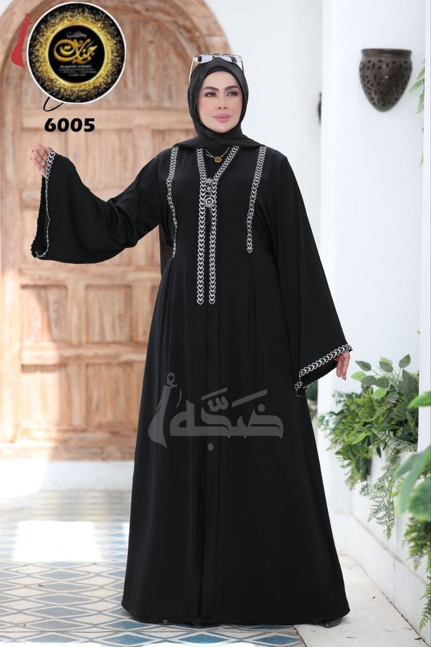 6005 عباية خليجي حرير خروج حريمى كود
