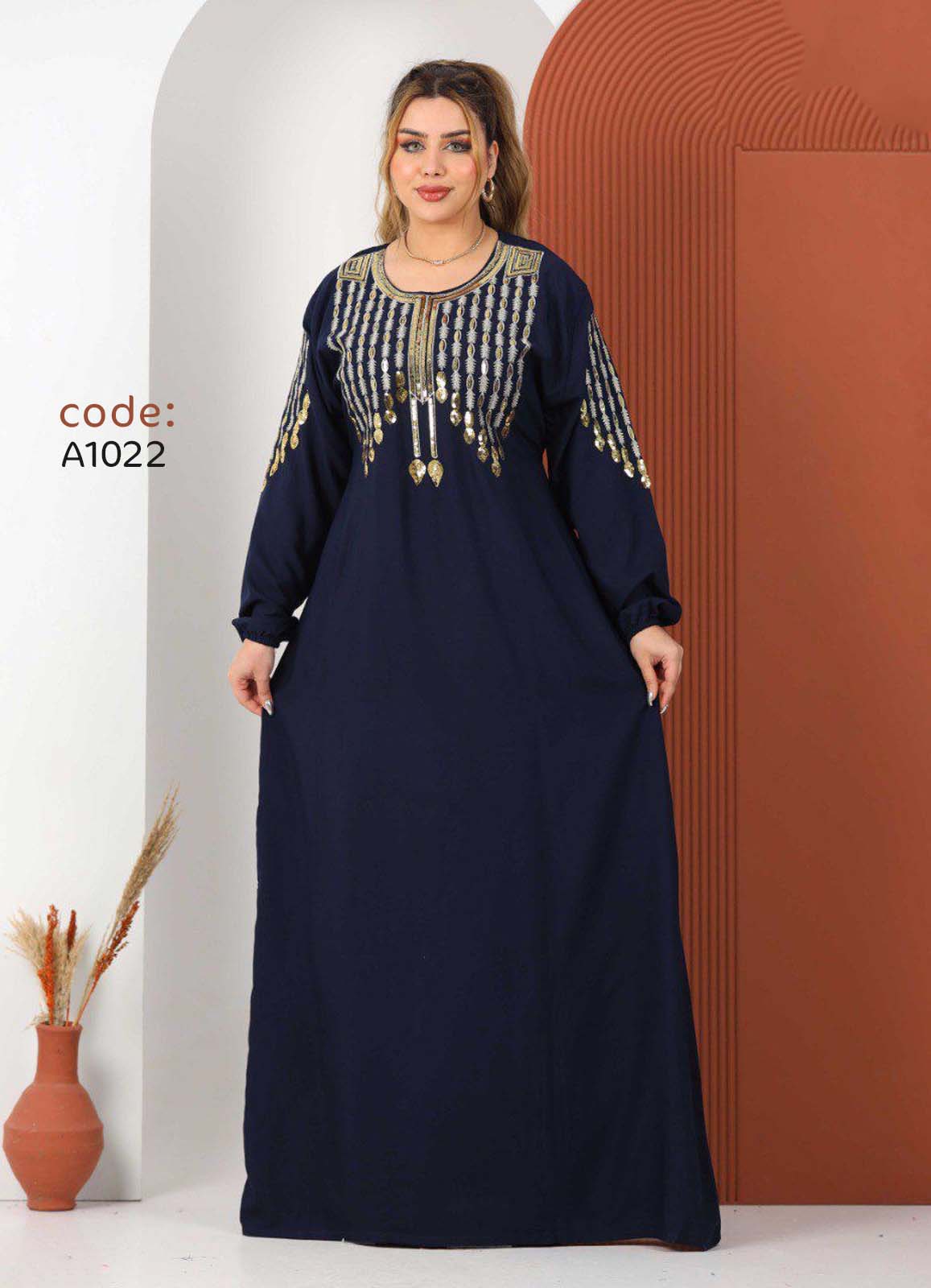 A1022 عبايه استقبال قطن  كود