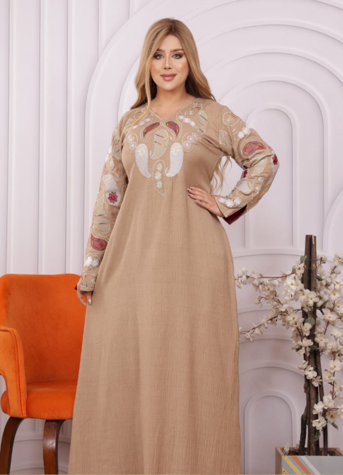 A1060 عباية استقبال قطن  كود