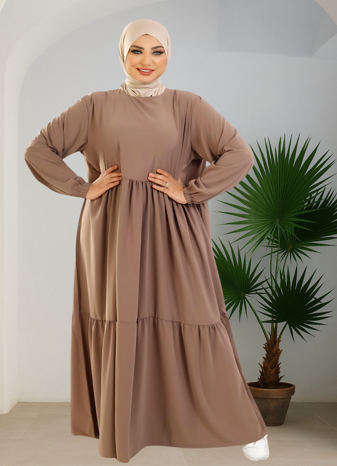 فستان محجبات كلوش كود 1501