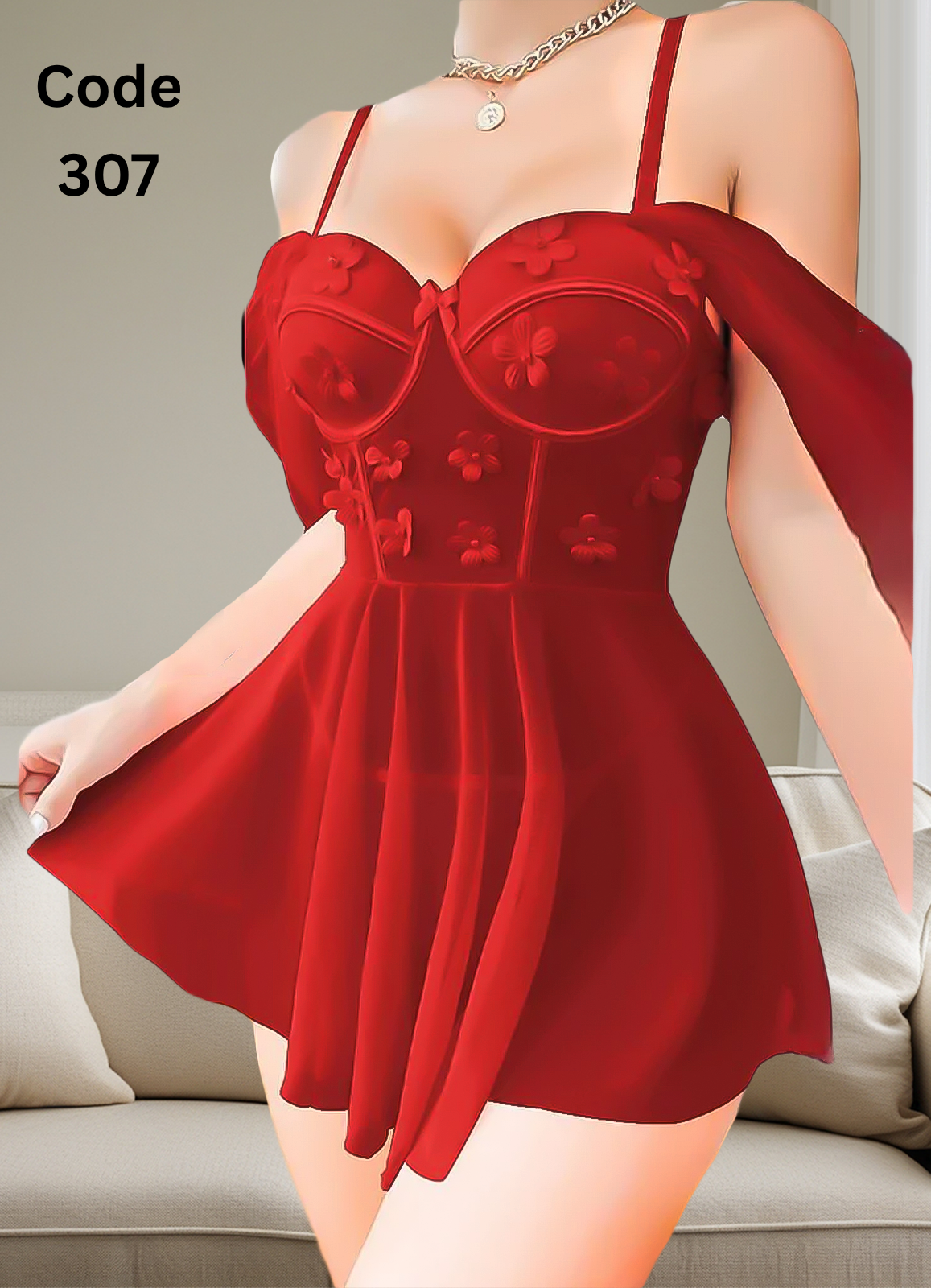 307 لانجرى شيفون فري سايز كود