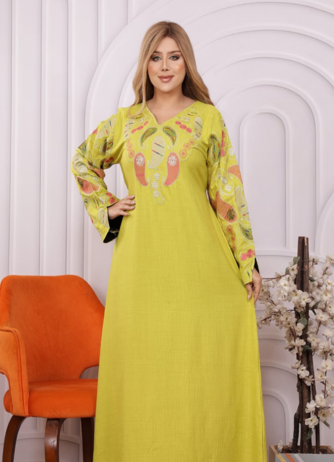 A1060 عباية استقبال قطن  كود