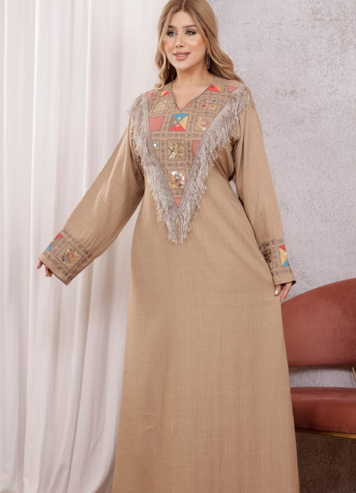 A1058 عبايه استقبال قطن  كود