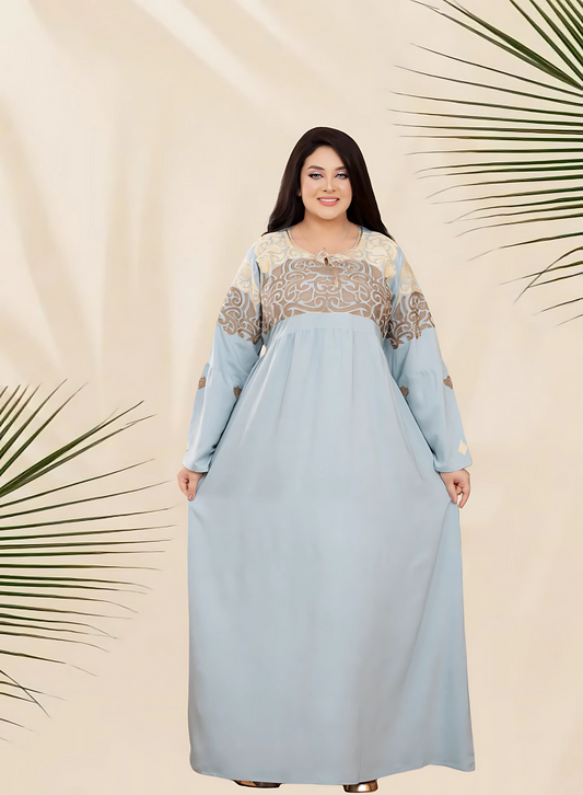 A1049 عبايه استقبال كتان كود