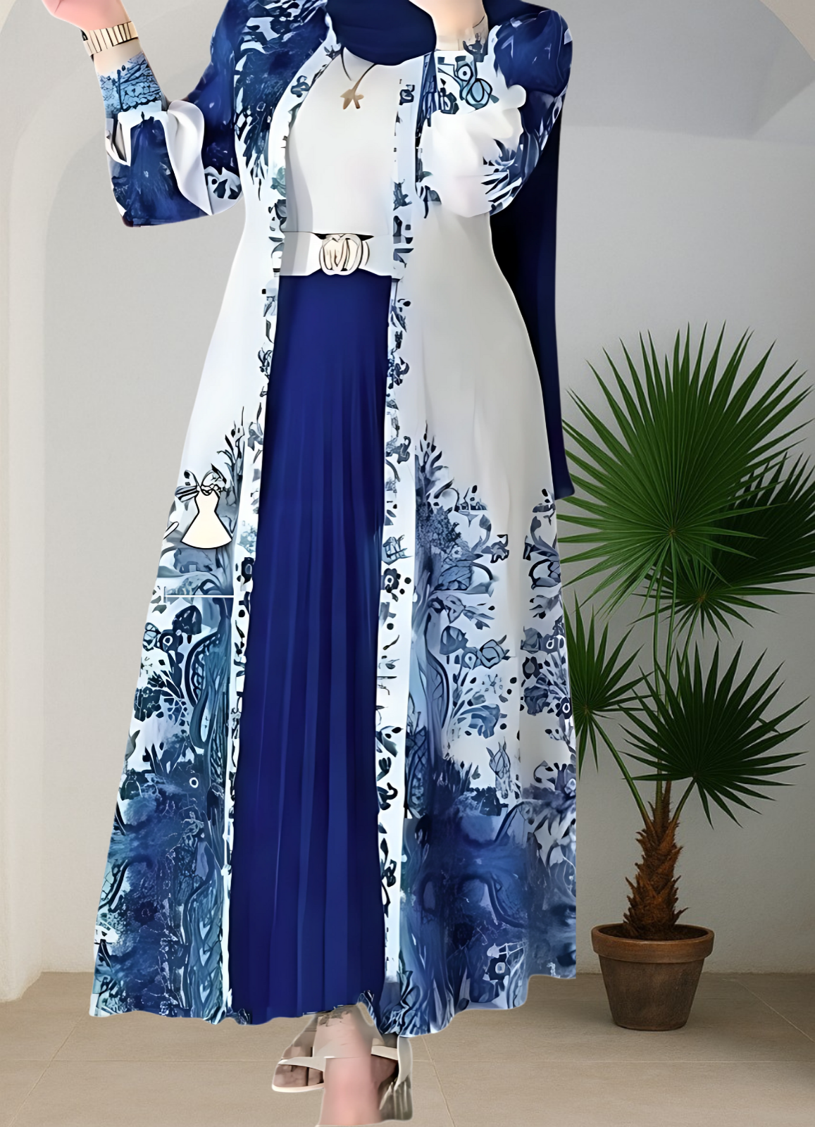 طقم خروج محجبات 4 قطعة حريمى كود 3044