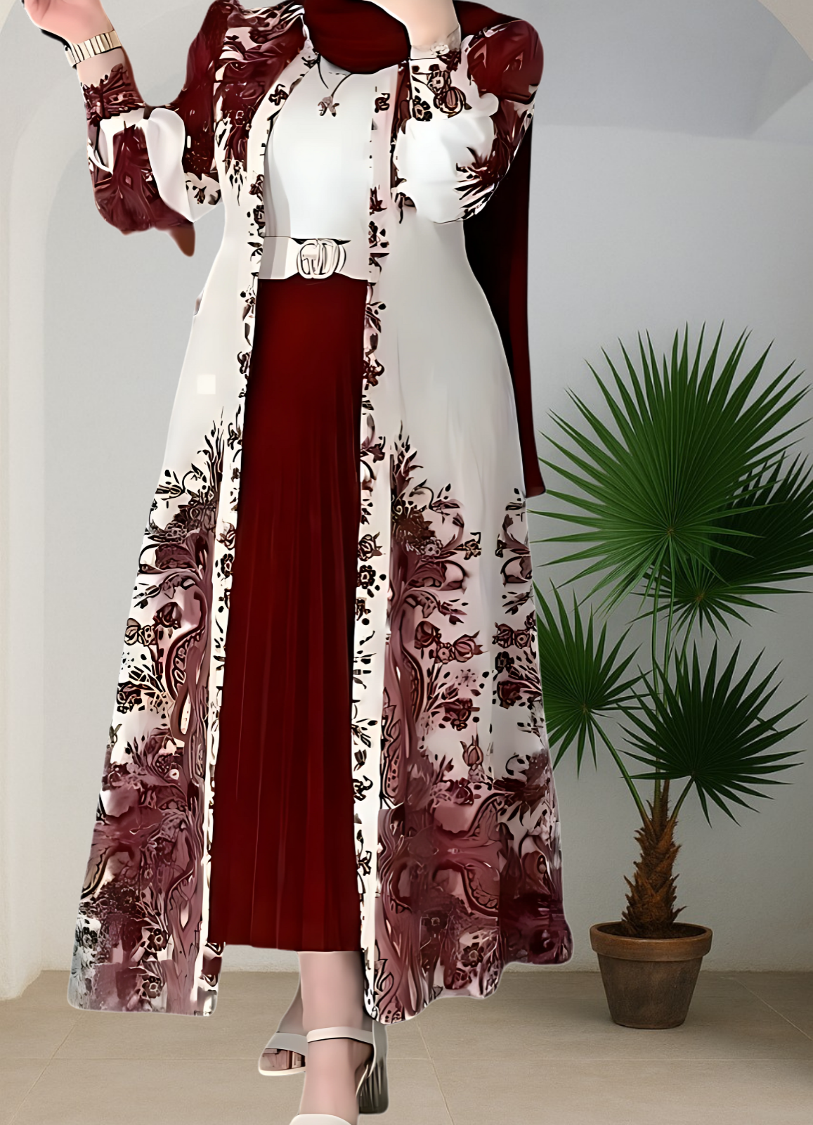 طقم خروج محجبات 4 قطعة حريمى كود 141