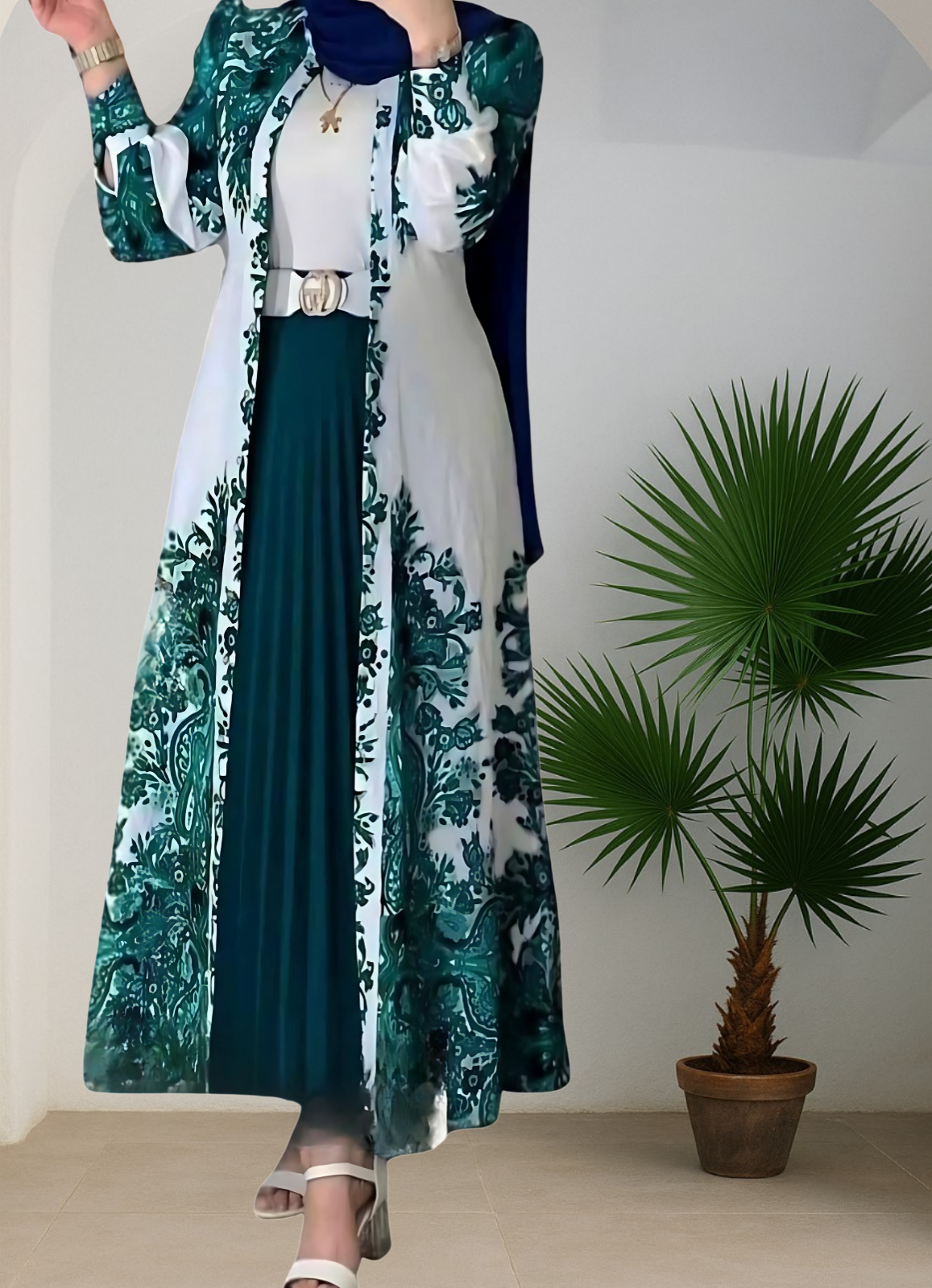 طقم خروج محجبات 4 قطعة حريمى كود 141