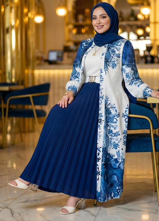 طقم خروج محجبات 4 قطعة حريمى كود 3044