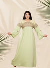 A1049 عبايه استقبال كتان كود
