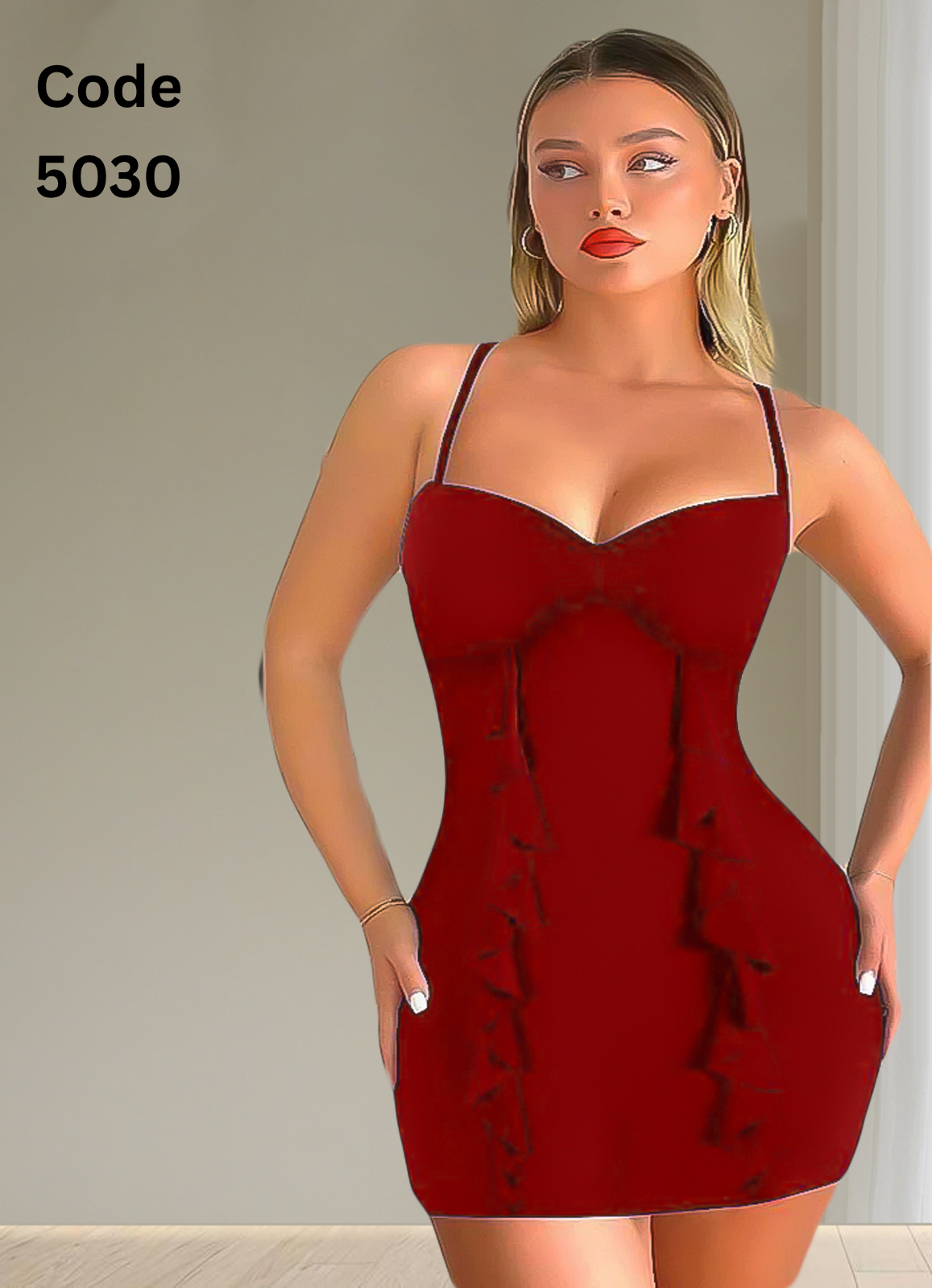 5030 لانجرى شيفون فري سايز كود