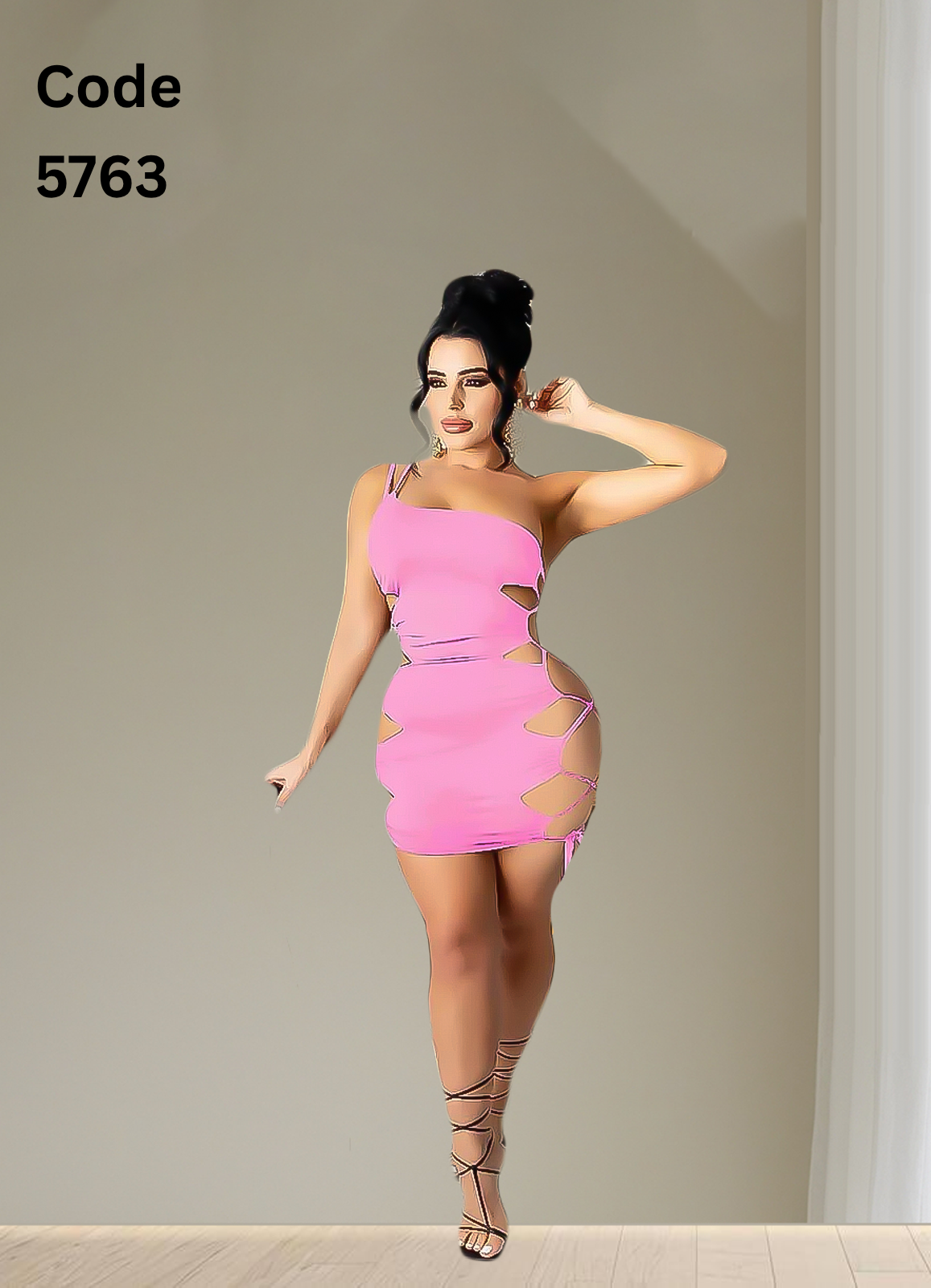 5763 لانجرى شيفون فري سايز كود