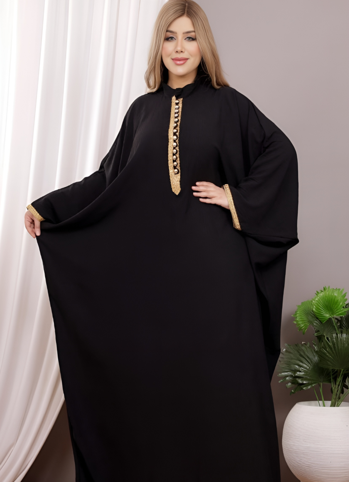 A1053 عبايه استقبال قطن  كود