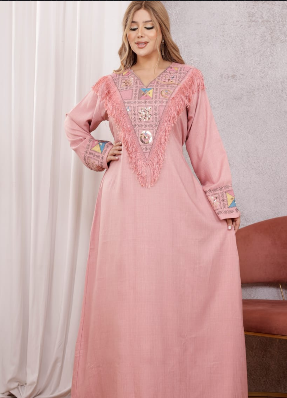 A1058 عبايه استقبال قطن  كود