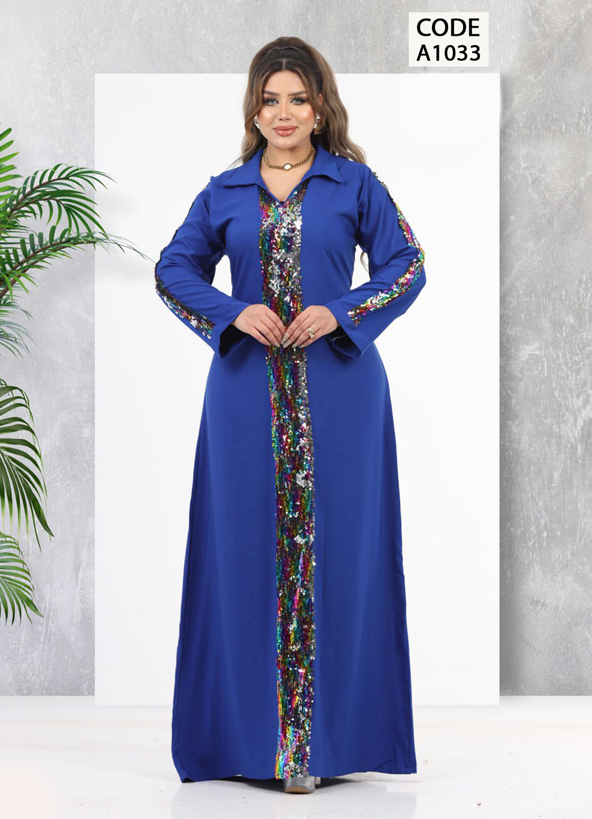 A1033 عبايه استقبال قطن  كود