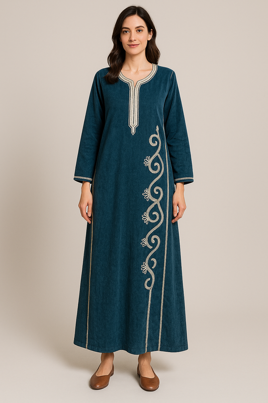 عباية بيتي شتوي قطيفة 6039