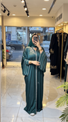 عبايه حرير تطريز وان سايز كود 405