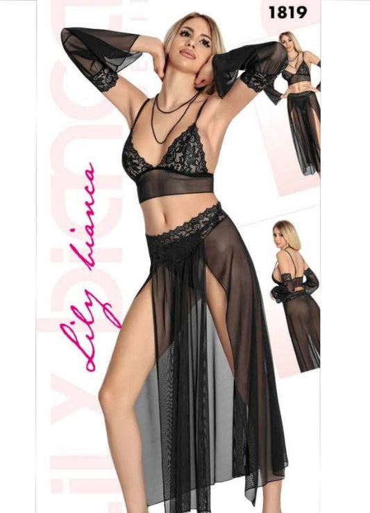 ﻻنجري تركي 2 قطعة  شيفون 1819 ناعم