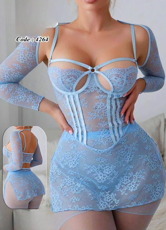 4264 لانجرى شيفون فري سايز كود