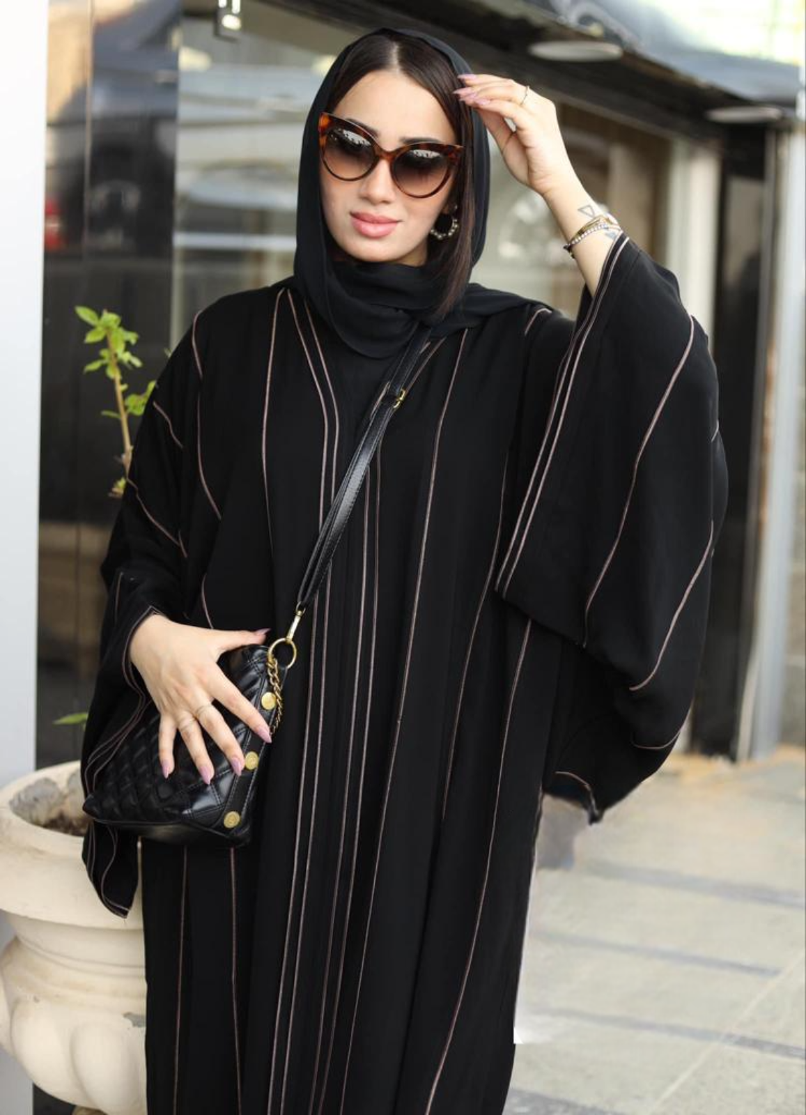 ملحفة خليجي حرير خروج حريمى كود 1487