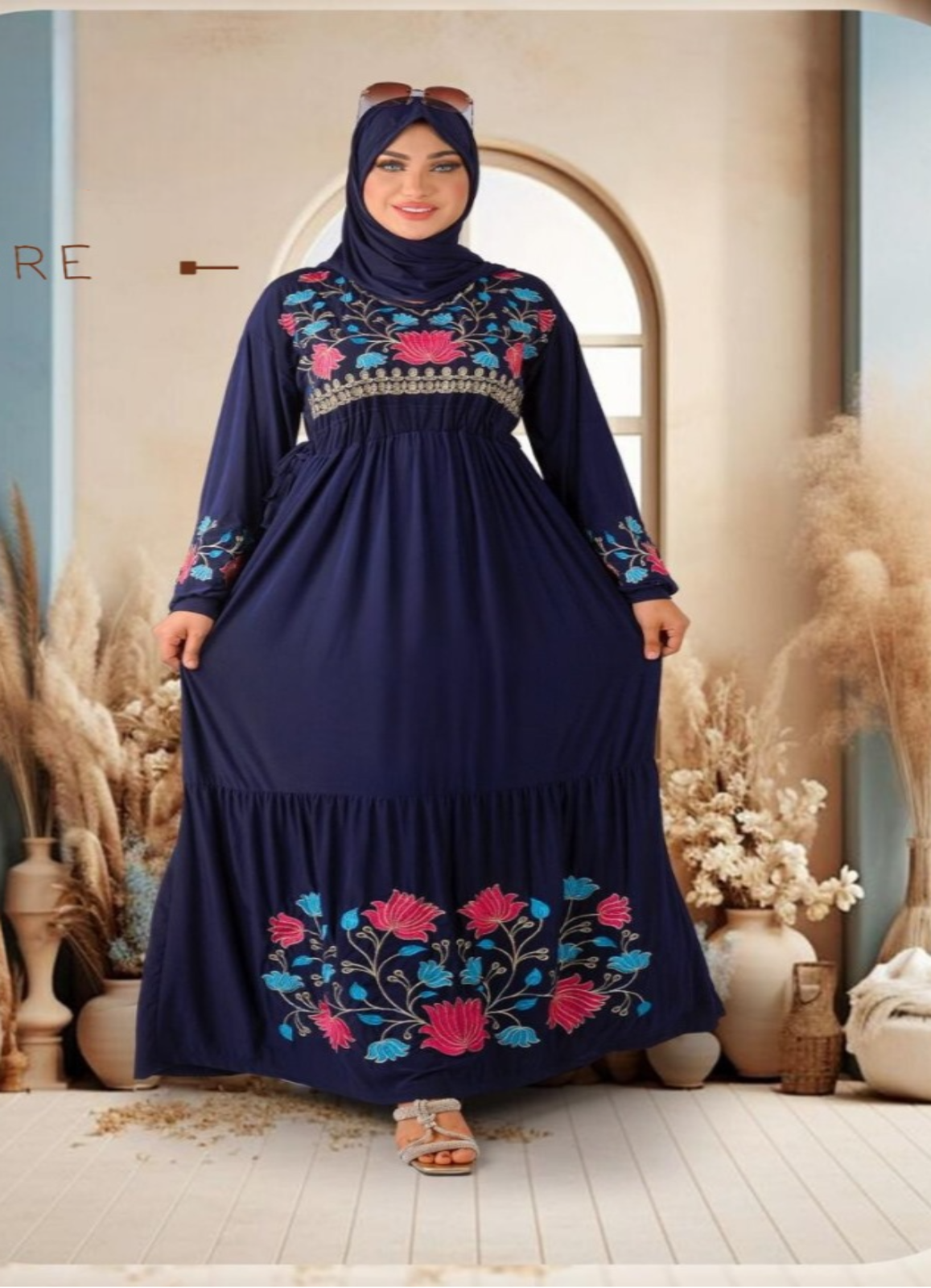 B1001 فستان محجبات زبده