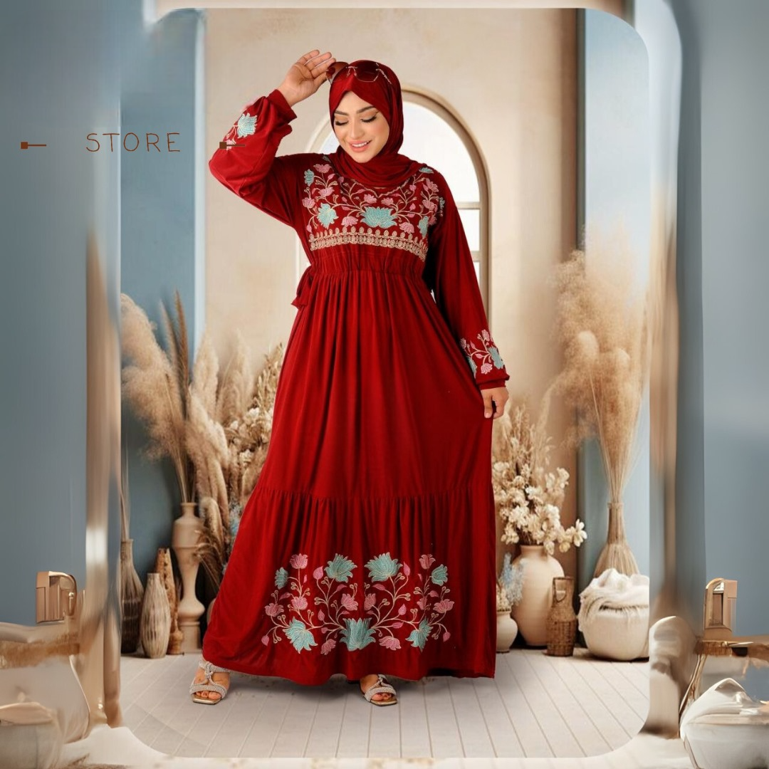 B1001 فستان محجبات زبده