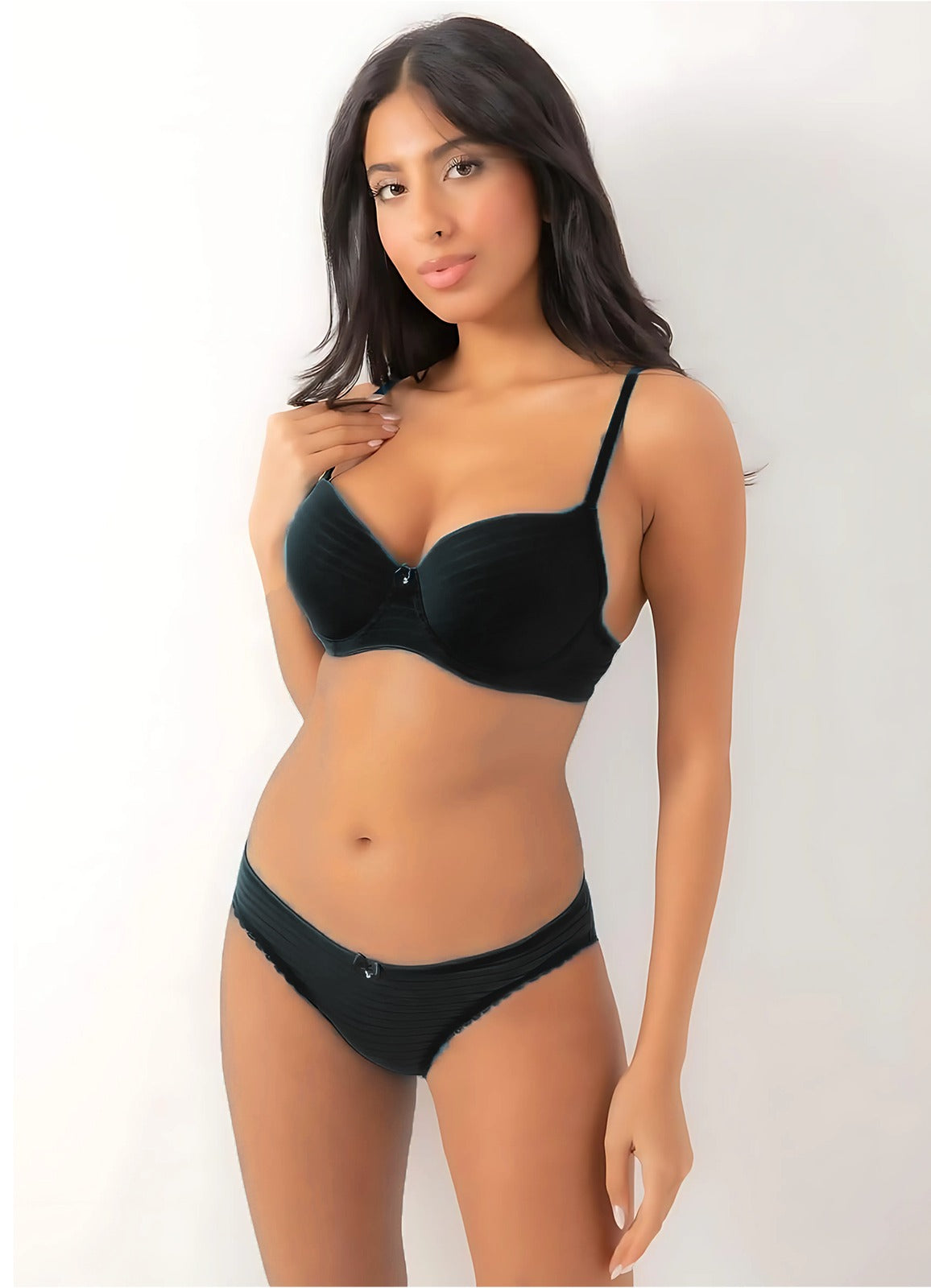 M S Y طقم داخلي اندر وبرا تركى 2522 اسود من
