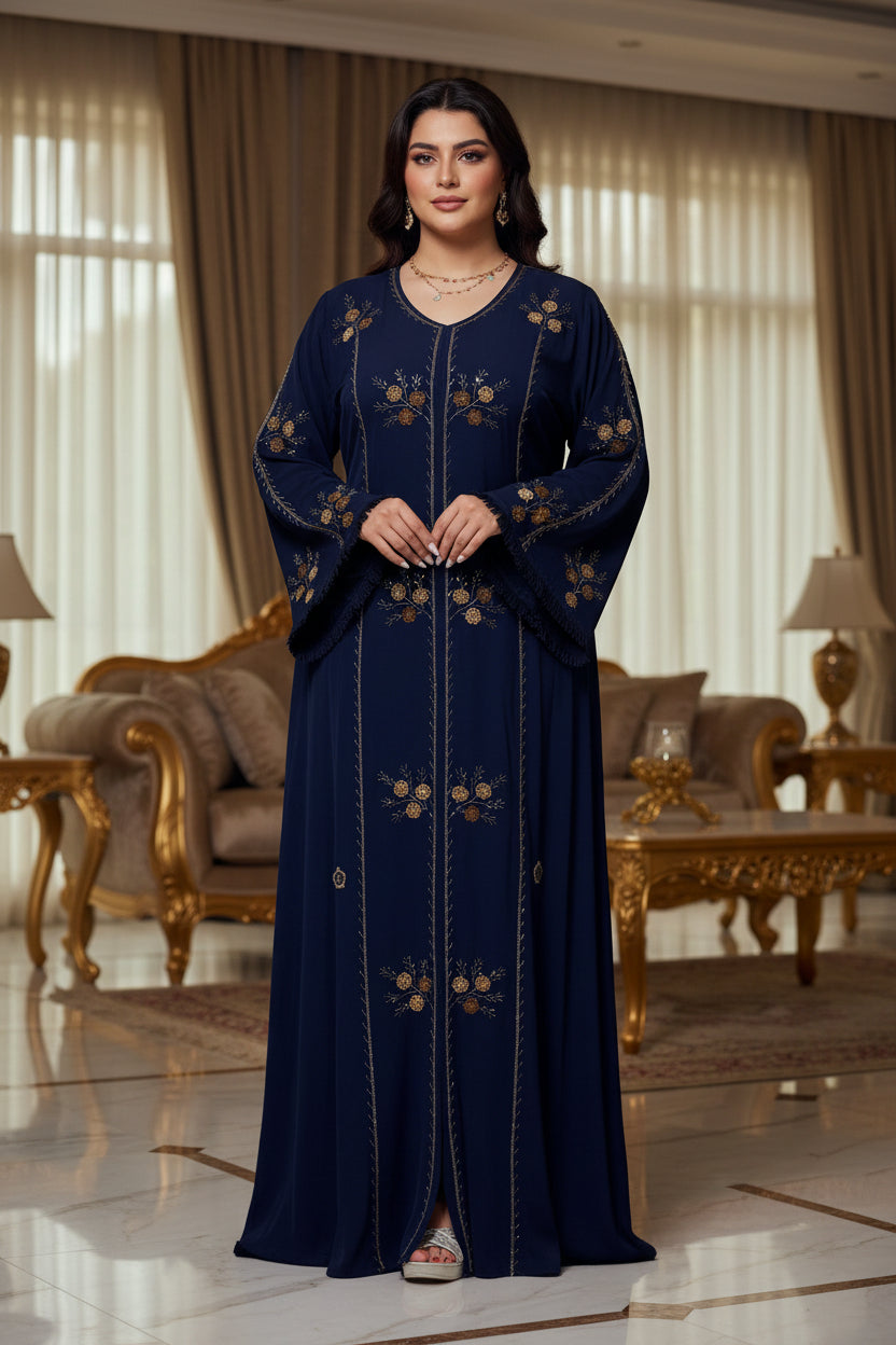 عباية خليجي حرير خروج حريمى كود 3030