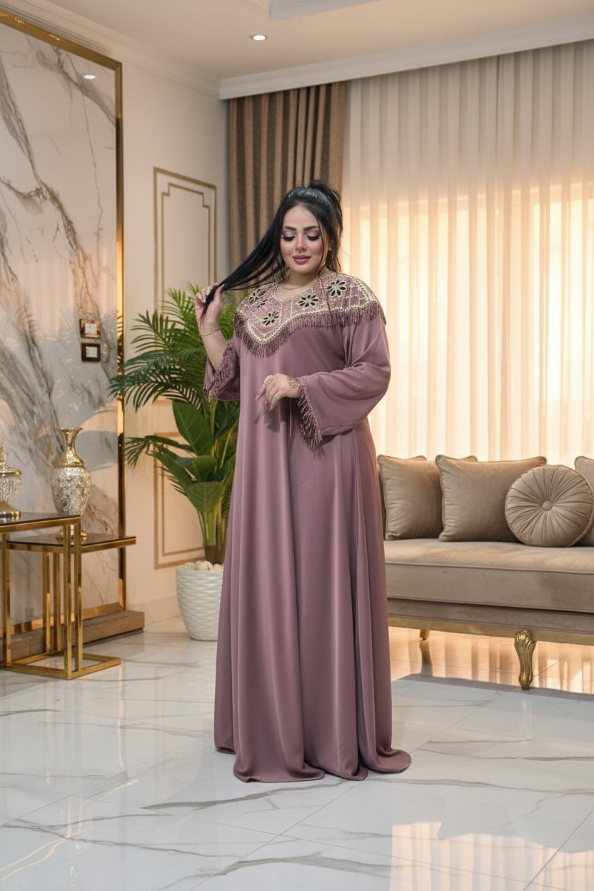 عباية خليجي حرير خروج حريمى كود 222