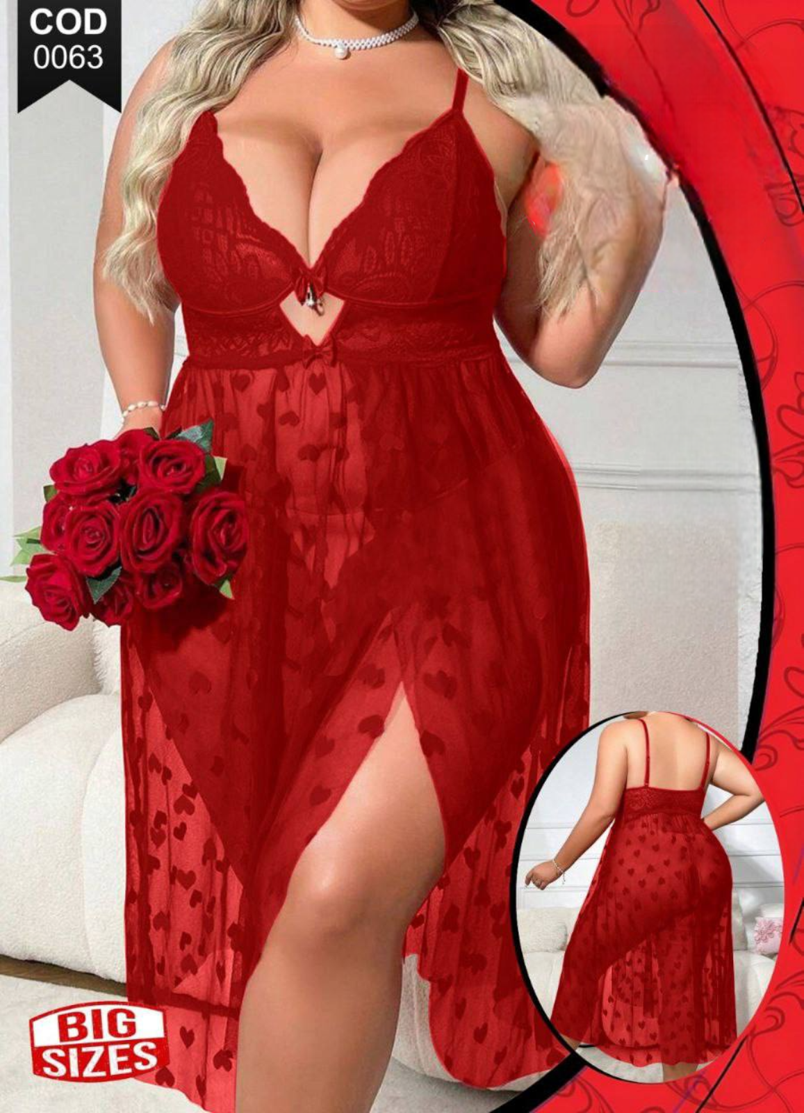 0063 لانجرى شيفون بيج سايز كود