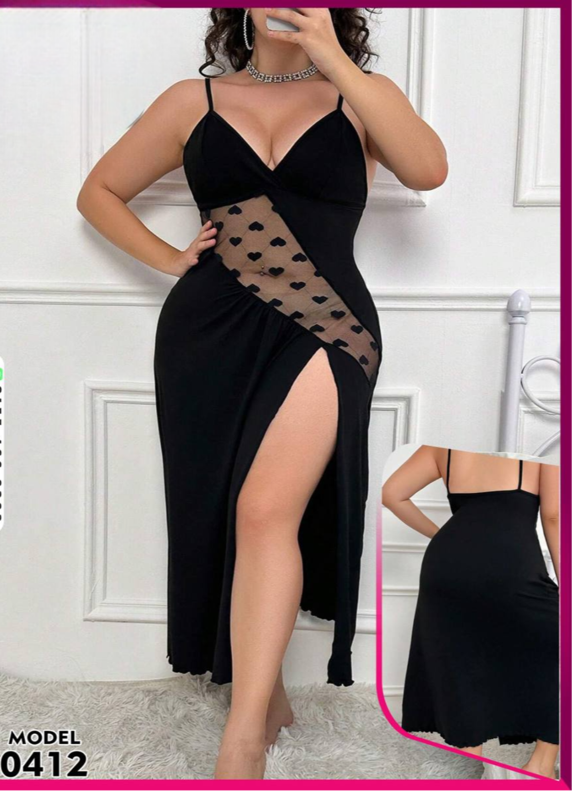 0412 لانجرى شيفون بيج سايز كود