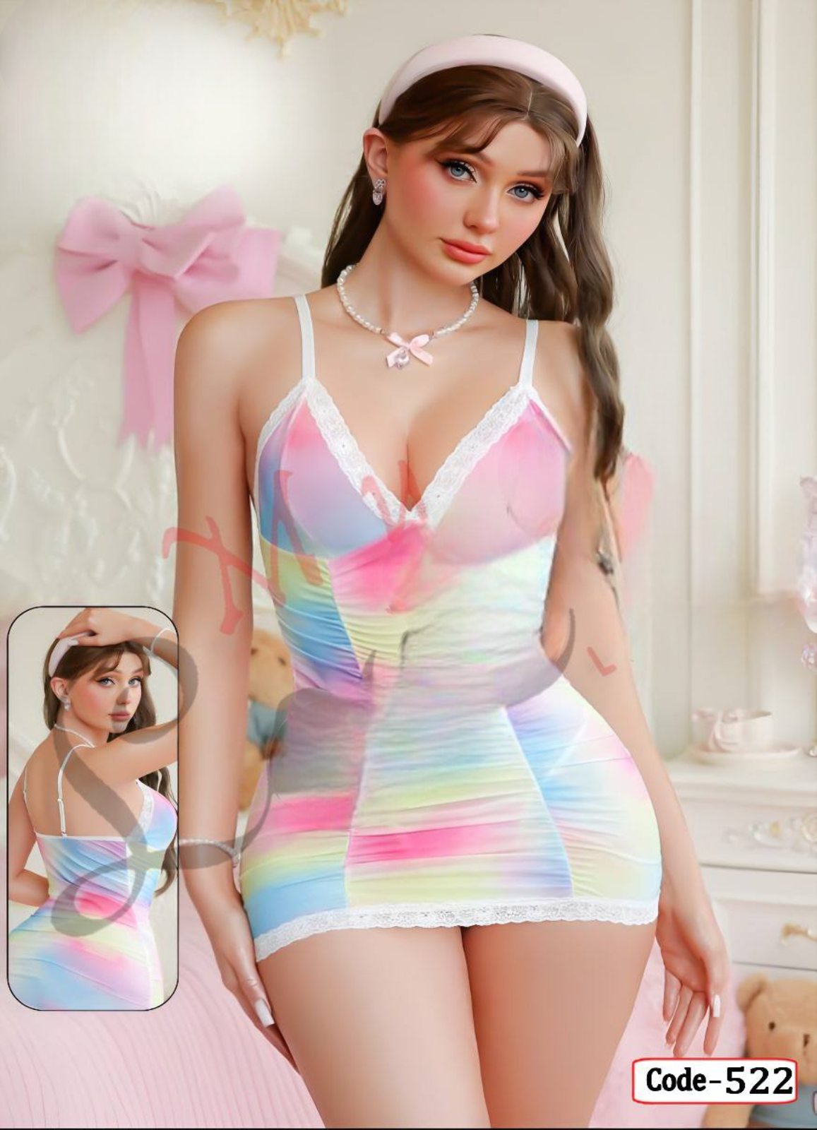 لانجرى شيفون فري سايز كود  522