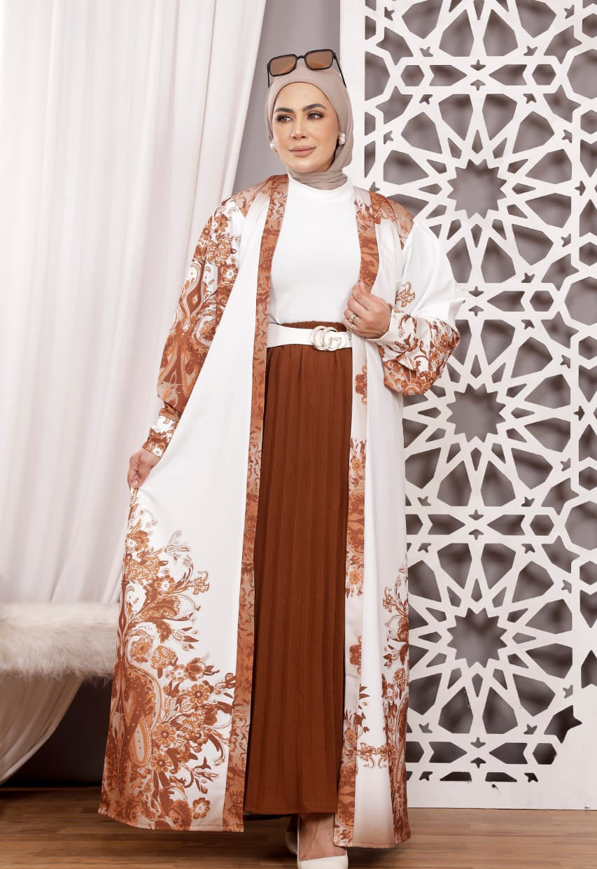 طقم خروج محجبات 4 قطعة حريمى كود 3045