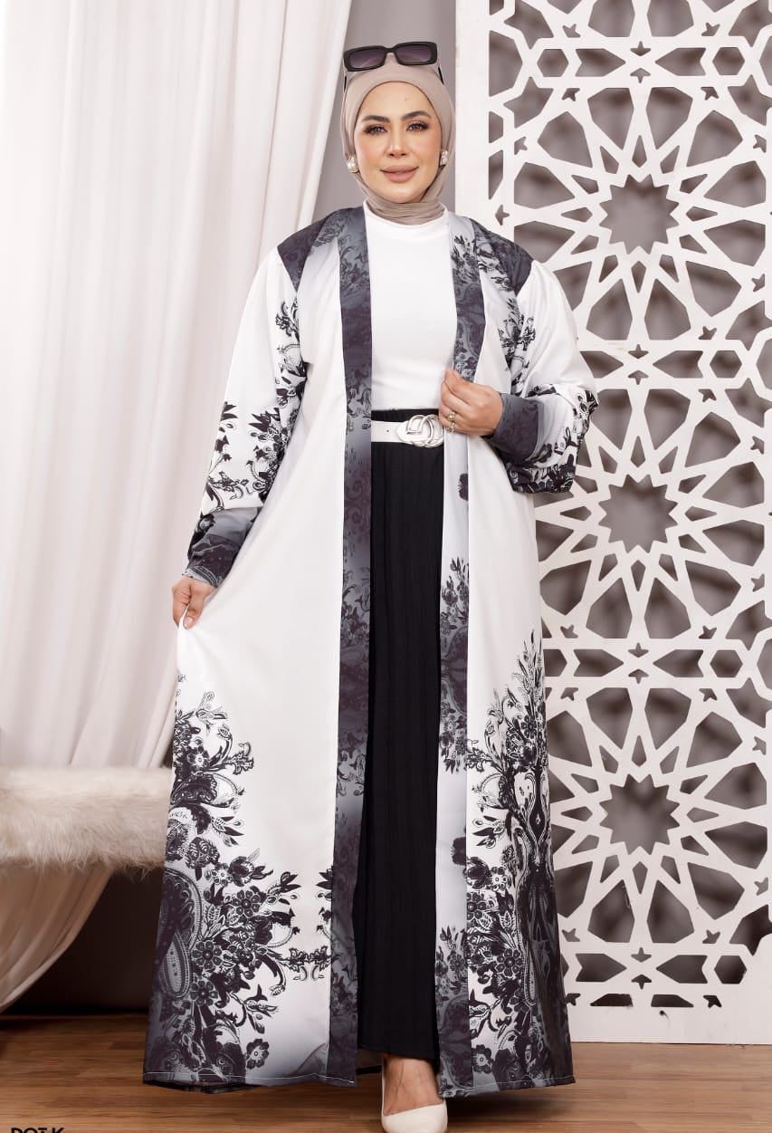 طقم خروج محجبات 4 قطعة حريمى كود 3045