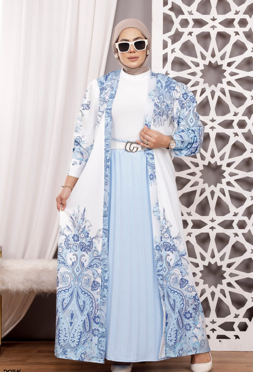 طقم خروج محجبات 4 قطعة حريمى كود 3045