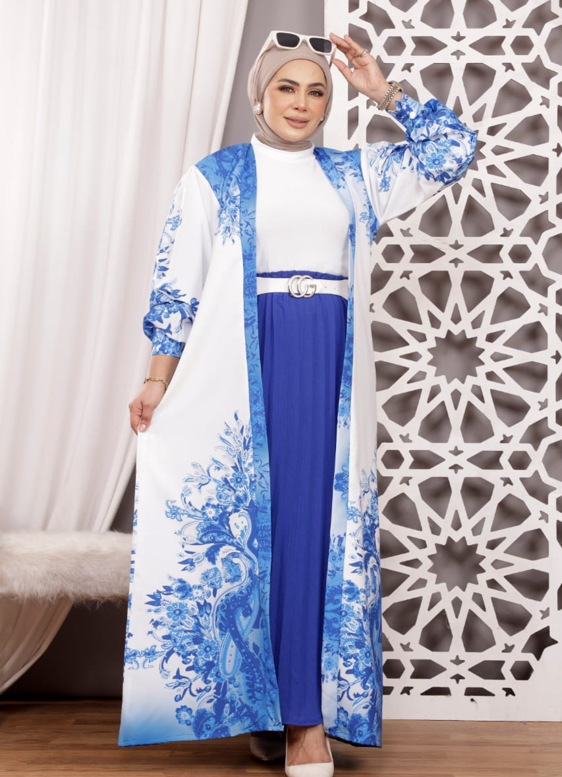 طقم خروج محجبات 4 قطعة حريمى كود 3045